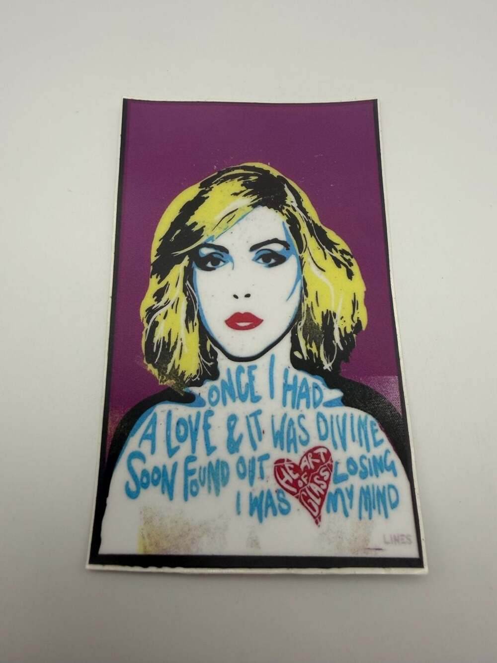 Andy Warhol Blondie Debbie Harry Heart of Glass Sticker